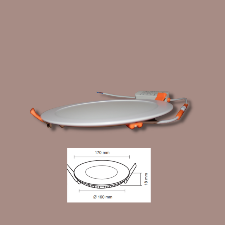 12W Yuvarlak Edge-Lit LED Panel Armatürler