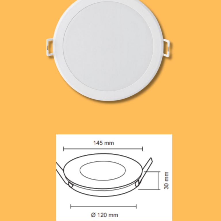 12W Yuvarlak Back-lit LED Panel Armatürler (PC Gövde)