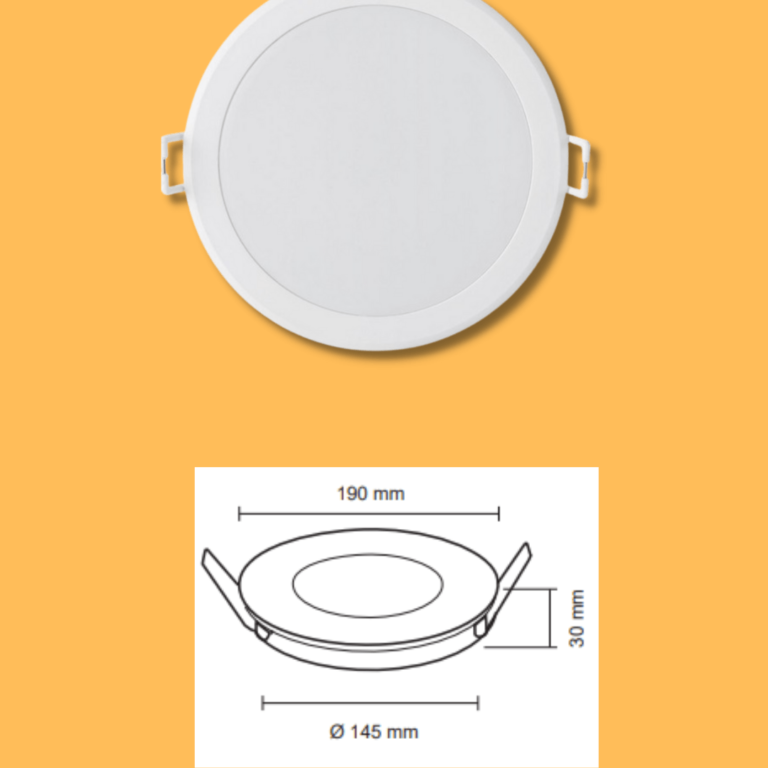16W Yuvarlak Back-lit LED Panel Armatürler (PC Gövde)