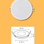 22W Yuvarlak Back-lit LED Panel Armatürler (PC Gövde)