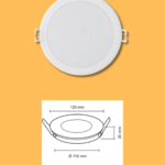 7W Yuvarlak Back-lit LED Panel Armatürler (PC Gövde)